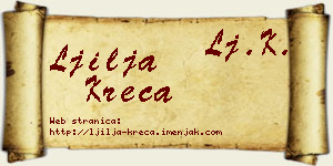 Ljilja Kreća vizit kartica